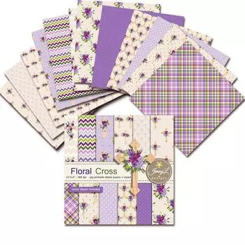 24 шт., бумажный блокнот для скрапбукинга с цветочным рисунком, 6x6 дюймов, картонная бумага с ассорти, односторонняя винтажная бумага для скрапбукинга, декоративные принадлежности для изготовления карт «сделай сам»