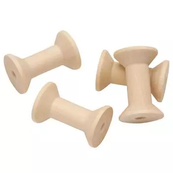 24 шт. деревянные пустые катушки с нитками, большие необработанные деревянные катушки, катушки для плетения проволоки для художественных промыслов 24Pcs