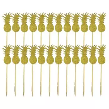 24 шт. деревянных принадлежностей для украшения торта, разноцветные фламинго, необычные картонные инструменты для выпечки, украшения на день рождения в качестве домашнего декора