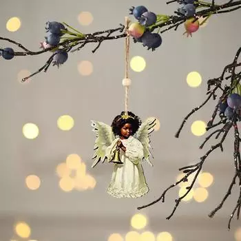 24 шт. Деревянный кулон в виде ангела для мальчиков и девочек, подвесное украшение, детский фестиваль