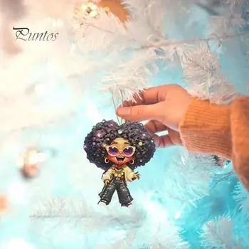 24 шт. Деревянный кулон в виде ангела для мальчиков и девочек, подвесное украшение в форме детской праздничной елки, украшение для стены, двери, окна, декор A