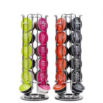 24 шт. держатель для капсул для хранения кофе вращающаяся стойка подставка для капсул для кофе капсулы