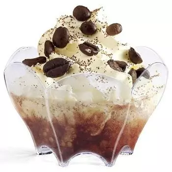 24 шт., десертная чаша, реквизит, утолщенный, легкий, шикарный, с широким отверстием, в форме цветка, контейнер для мусса, домашний декор прозрачный