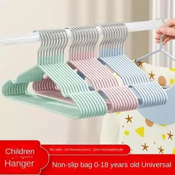 24 шт. Детская вешалка для одежды Traceless, нескользящая, детская, бесследная, крепкая светло-зеленый