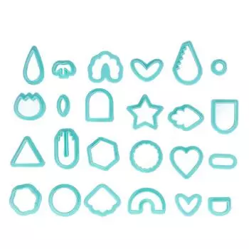 24 шт. Формочки для полимерной глины, различные формы, самодельные украшения, серьги, изготовление формочек