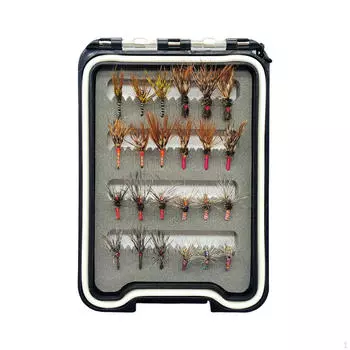 24 шт. искусственные приманки для ловли рыбы нахлыстом для пресноводной и соленой воды с крючками Crappie