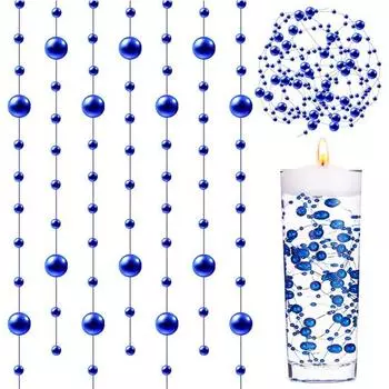 24 шт. Искусственные жемчужные бусины, наполнители для ваз, бисерные нити, наполнители для свечей золотистый