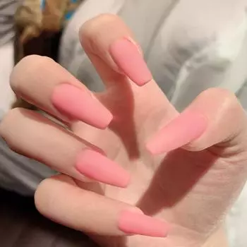 24 шт., искусственный дизайн ногтей, длинные накладные ногти, матовые балетные кончики, накладные ногти с клеем, гроб, французские накладные ногти с полным покрытием чёрный