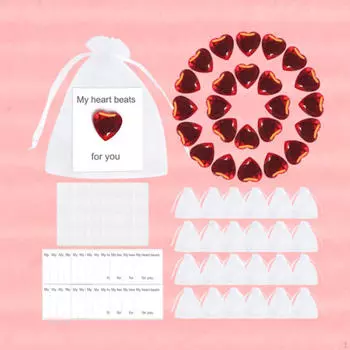 24 шт. камней в форме сердца, подарки на День святого Валентина, украшения, обмен открытками, поздравительные открытки для вечеринки