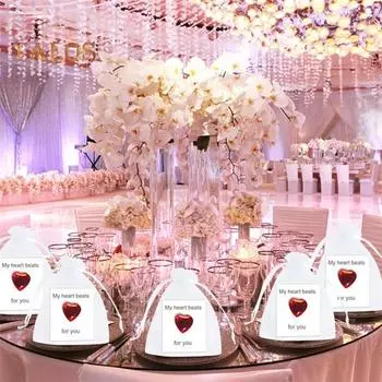 24 шт. карманных сердечек с надписью «Любовь», искусственные бриллиантовые сердца с карточками и марлевыми мешочками, карманные сердечки на День святого Валентина, подарок для обмена для любимых 24PCS