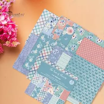 24 шт./компл. бумага для скрапбукинга DIY ретро винтажный цветочный принт дизайн фоновая бумага для поздравительных открыток A