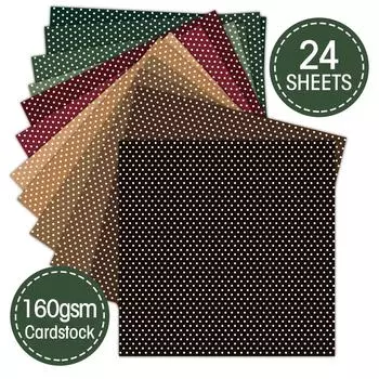 24 шт./компл. бумага для скрапбукинга в горошек, поделки своими руками, для скрапбукинга, оригами, бумажное искусство, декупаж, упаковочная бумага для праздничных подарков