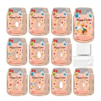 24 шт./компл. детские обменные карты на День святого Валентина, крафт-бумага, банка для конфет, поздравительная открытка для конфет,