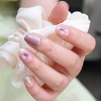 24 шт./компл. фиолетовые блестящие наклейки для ногтей, размазанные наклейки для ногтей с накладными ногтями фиолетовый