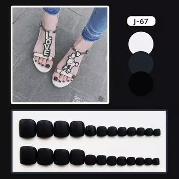 24 шт./компл. маникюрные матовые темно-кофейные накладные ногти готовые носимые наклейки для ногтей нажмите на гвоздь кофейный