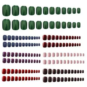 24 шт./компл. накладные ногти, модный дизайн ногтей, водостойкий пресс на ногти, подарок, бесплатно, 24 шт., желейный клей, наклейка для ногтей #1