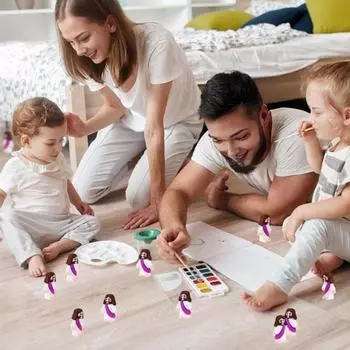 24 шт./компл., пасхальные украшения, мультяшная гладкая цветная мини-фигурка Иисуса, украшения для пасхальной вечеринки, кукла Иисуса, пасхальные яйца, начинки