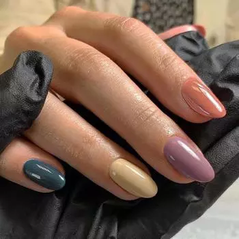 24 шт./компл., простые пятицветные однотонные накладные ногти, наклейки для быстрых ногтей, носимые водонепроницаемый маникюр, готовые ногти