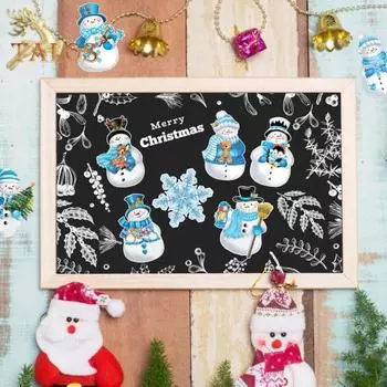 24 шт./компл. Снеговик Снежинка Вырезы Магнит на холодильник Рождество Зима Настенный Окно Доска Объявлений Магнит на холодильник Домашний Офис Кухня 24PCS