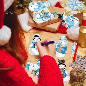 24 шт./компл. Снеговик Снежинка Вырезы Магнит на холодильник Рождество Зима Настенный Окно Доска Объявлений Магнит на холодильник Домашний Офис Кухня 24PCS