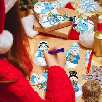 24 шт./компл. Снеговик, снежинка, вырезанные магниты на холодильник, рождественский зимний настенный магнит на окно, доска объявлений, магнит на холодильник, украшение для дома и офиса 24PCS