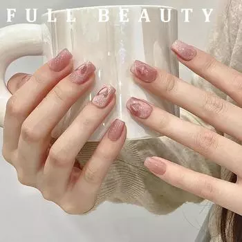 24 шт./кор. съемные накладные ногти «Балерина», носимые накладные ногти, типсы «кошачий глаз», маникюрный инструмент, накладные ногти