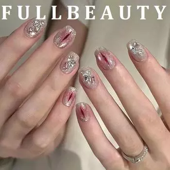 24 шт./кор. съемные накладные ногти «Балерина», носимые накладные ногти, типсы «кошачий глаз», маникюрный инструмент, накладные ногти