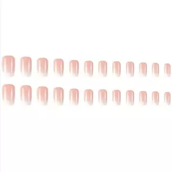 24 шт. Короткие накладные ногти Накладные ногти Блестящие маникюрные патчи для ногтей 10 мл One Size розовый