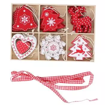24 шт. красивое домашнее рождественское подвесное украшение украшение рождественская елка украшение реквизит подарок