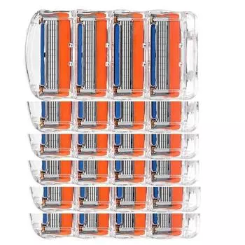 24 шт. лезвия пятислойные лезвия для бритья бритвенные лезвия совместимые для мужчин уход за лицом