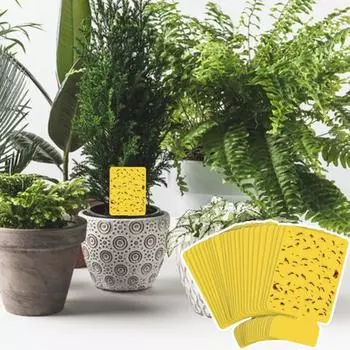 24 шт., липкая карта от комаров, ловушка для летающих насекомых, запасной комплект, внутренняя подключаемая ловушка для мух