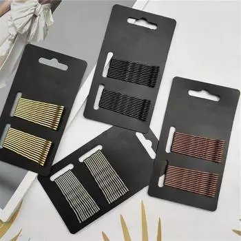 24 шт./лот женские золотые черные капельные невидимые заколки для волос вьющиеся волнистые невидимки для ежедневного использования свадебные вечерние прически золотой