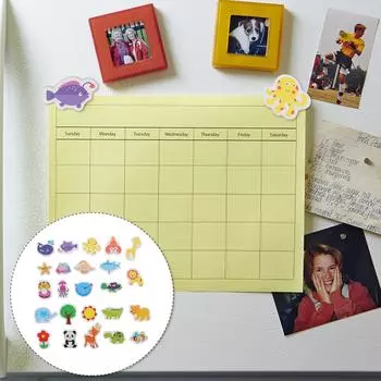 24 шт. Магнит Мультяшное Животное Холодильник Малыш Дети Игрушки Деревянные Магниты для Доски для Малышей