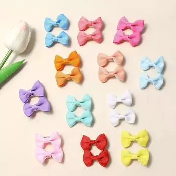 24 шт. Маленький, Домашний питомец, Заколка для волос, Лента 4 см, Ребенок, Малыш, Мини, Бант, Верхняя заколка, Аксессуар для волос, Малыш, Разноцветный