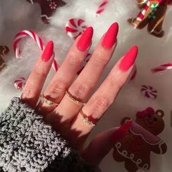 24 шт. маникюр чистый цвет пресс на ногтях DIY накладные ногти длинные миндалевидные рождественские французские ногти