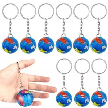 24 шт., мини-брелок в виде глобуса, портативная жесть, теллурион, модель DIY, держатель для ключей, рюкзак, сумка, подвеска, украшение для детей