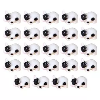 24 шт., мини-статуэтка молочной коровы, смола, крошечный орнамент для крупного рогатого скота, миниатюрная статуя животного, игрушка, сказочный сад, микропейзаж для рабочего стола