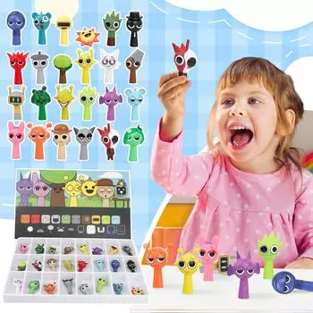 24 шт. мультяшная аниме-кукла детская игрушечная машинка декоративная коробка One Size