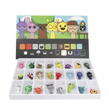 24 шт. мультяшная аниме-кукла детская игрушечная машинка декоративная коробка One Size