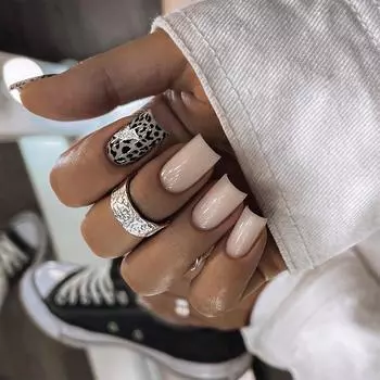 24 шт. накладные ногти для дизайна ногтей, европейские и американские леопардовые ногти, наклейка на ногти