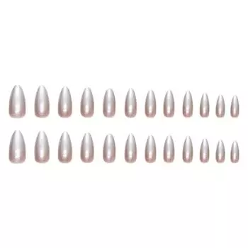 24 шт. Накладные ногти, Носимые ногти, Ледяные прозрачные накладные ногти, 2 мл One Size