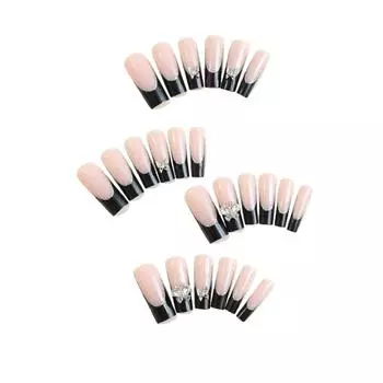 24 шт. Накладные ногти, прозрачные, ледяные, накладные ногти One Size