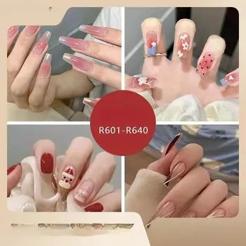 24 шт. накладные ногти во французском стиле, накладные ногти, накладные ногти, украшение для дизайна ногтей, французские накладные ногти, мягкие накладные ногти