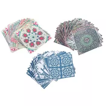 24 шт. наклейка на плитку самоклеящаяся с цветочным узором маслостойкая водостойкая ПВХ изысканная наклейка на плитку для K HZ061