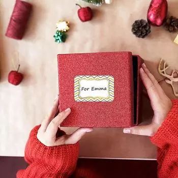 24 шт., наклейки из золотой фольги, удобная именная бирка, красивый металлический дизайн, самоклеящиеся, не выцветают золотистый