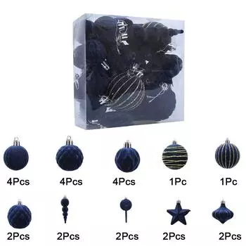 24 шт. Небьющиеся пятиконечные рождественские шары, красочные подвески на рождественскую елку, фестивальная экспозиция