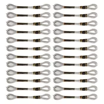 24 шт. нитки для вышивки крестом серебряные глянцевые мулине ручной работы пряжа 8 метров