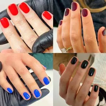 24 шт. Носить ноготь Короткие ногти Коллекция однотонных ногтей Готовые ногти Съемные ногти Накладные ногти