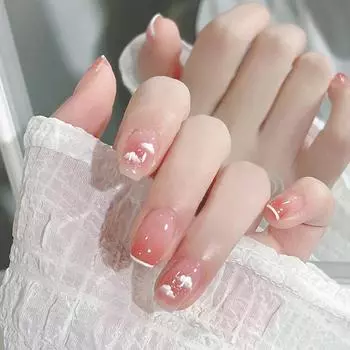 24 шт. Новые квадратные ногти цвета румяна, розового, небесного, французского, белого, универсального, темперамента, 24, пригодные для ношения