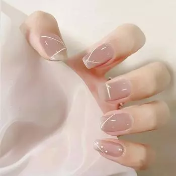 24 шт. Новые проницаемые для льда линии маленькие, свежий черный чайный темперамент маникюр простой и белый 24 шт. разгрузки и ношения доспехов